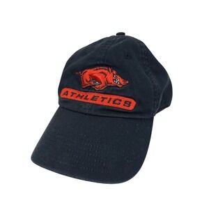 Y2K Vintage Arkansas Razorbacks Nike Black Red Embroidered Baseball Cap Hat